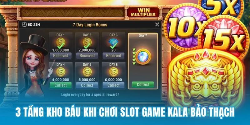 3 tầng kho báu khi chơi slot game Kala bảo thạch